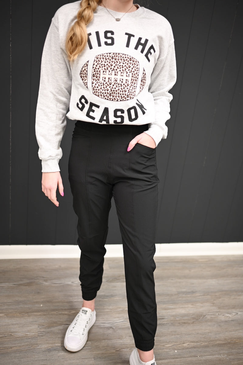 Maizie Highwaisted Joggers-Black
