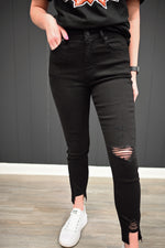 Azariah High Rise Skinny Jean-Black