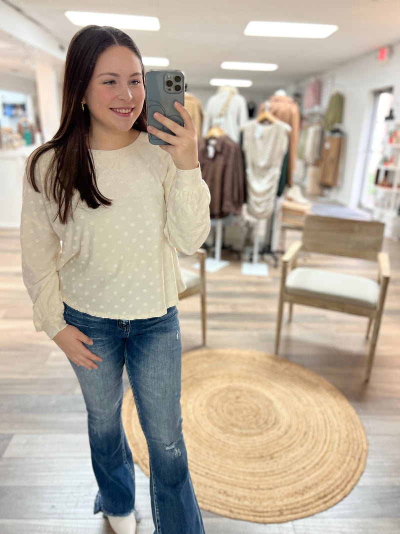 Just A Dream Dot Top-Cream