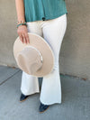 ZZZ Feel So Free High Rise Flare Jeans-White