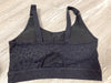 Jaclyn Leopard Texture Sports Bra- Black