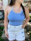 Dolly Ribbed Brami-Spring Blue
