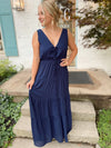 ZZZ Luz Tiered Maxi Dress-Navy