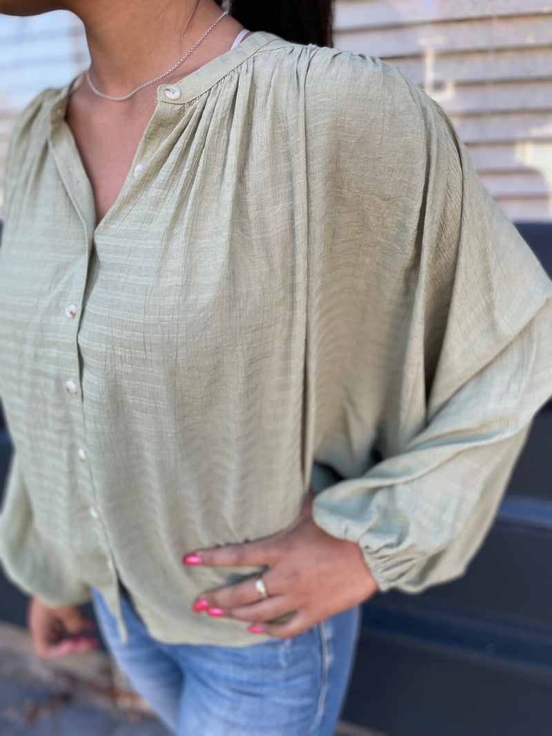 Austen Textured Button Down Blouse