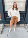 Rayna Suede Tiered Skort