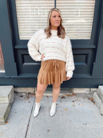 Rayna Suede Tiered Skort