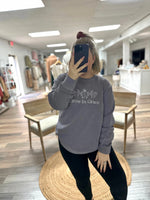 Grow In Grace Plum Embroidered Crewneck