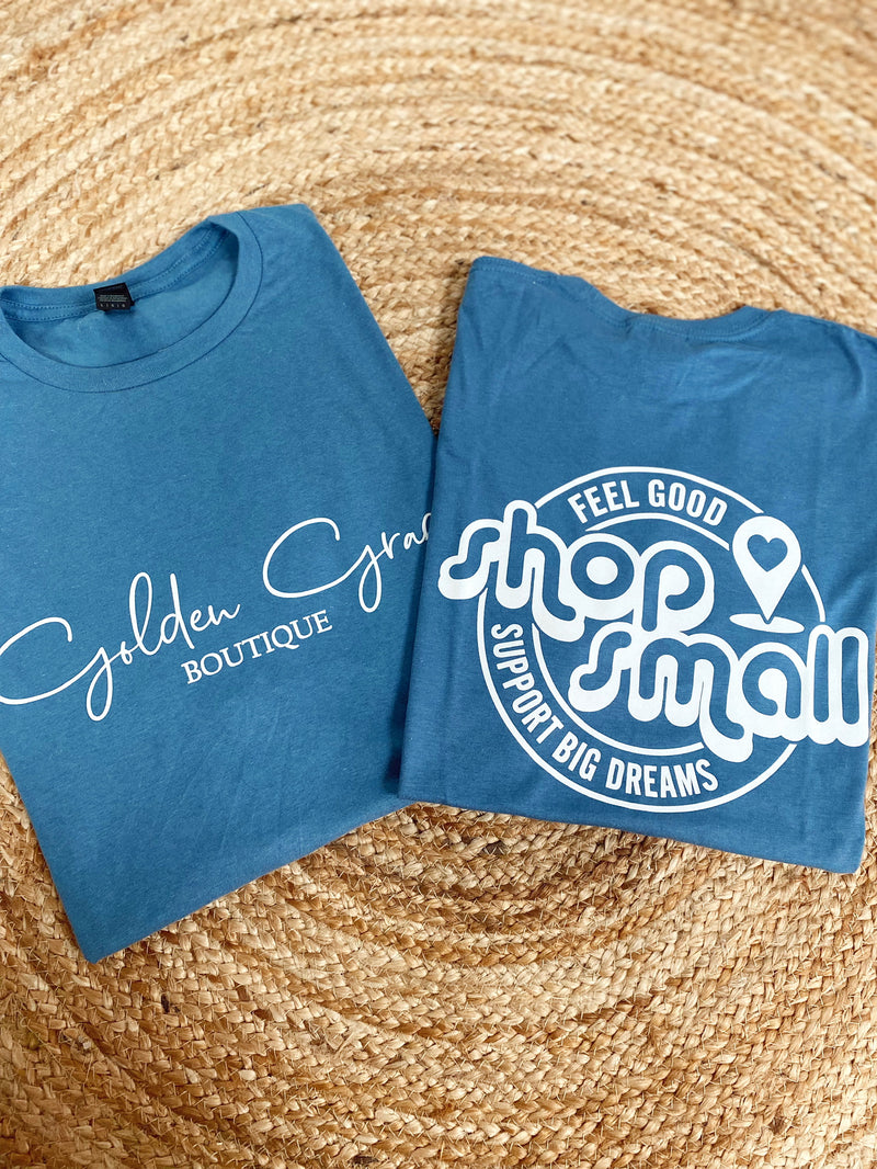 Give Back GGB Graphic Tee- Indigo