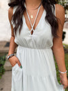 Luz Tiered Maxi Dress-Mint
