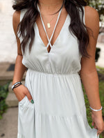 Luz Tiered Maxi Dress-Mint