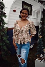 Halle Floral Print Top