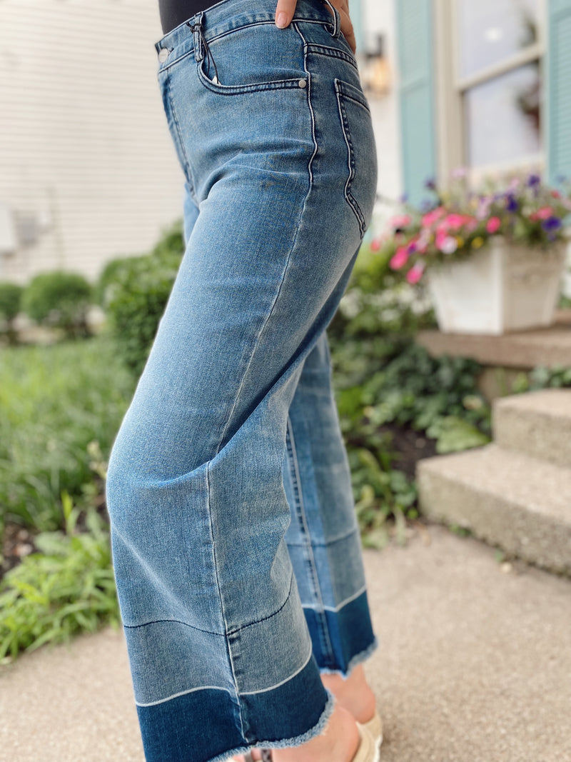 Carolina Wide Leg Crop Jeans