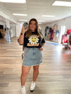 June Distressed Denim Skirt