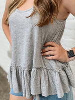 ZZZ Poppie Leopard Tank- Light Grey