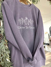 Grow In Grace Plum Embroidered Crewneck