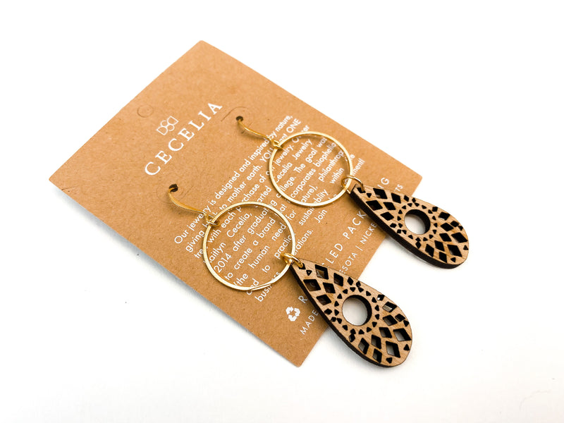 Small Wood Earrings