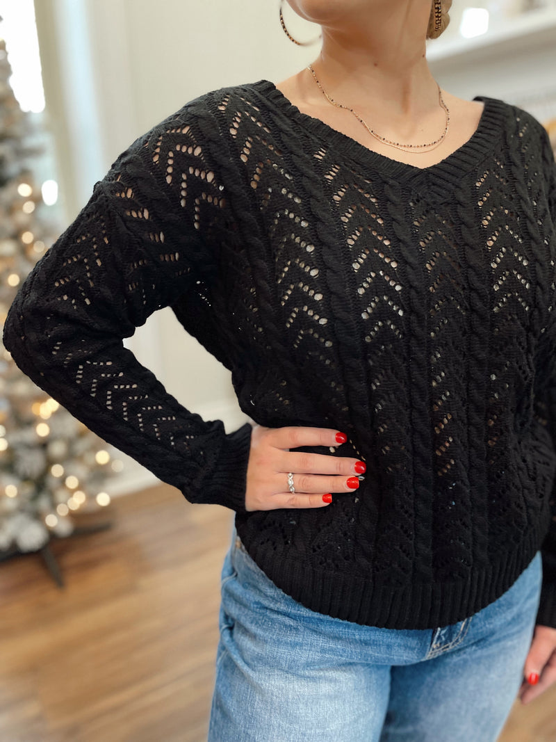 Jada Twist Back Top-Black