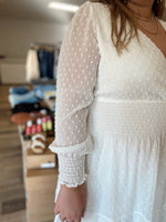 Forever Yours Swiss Dot Dress-White