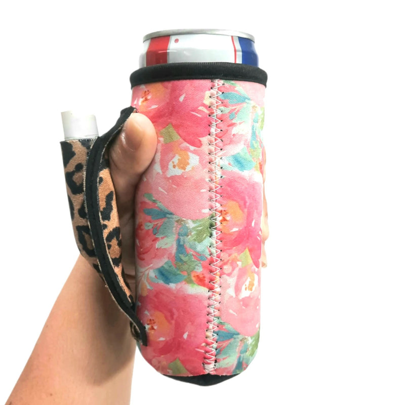 FLORAL W/ LEOPARD 12OZ SLIM CAN HANDLER™
