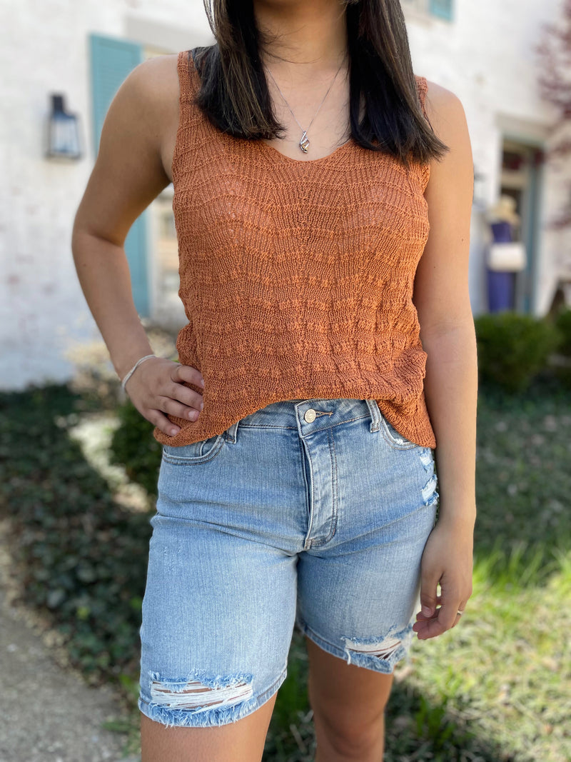Easy On Me Crochet Tank-Gucci