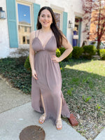 Crowd Pleaser Maxi Dress-Mocha