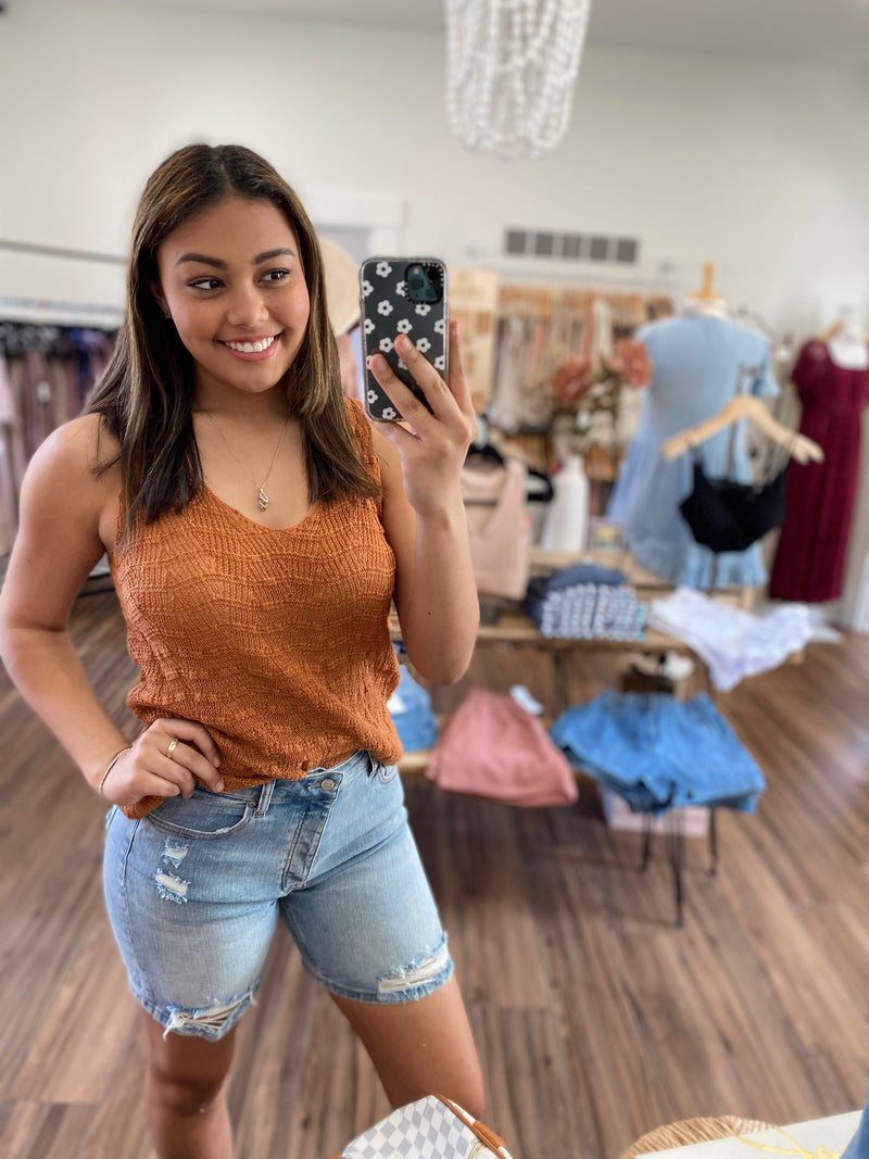 Easy On Me Crochet Tank-Gucci