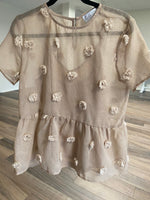 Jackie Pom Pom Top-Mocha