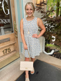 SSS Skye Tiered Floral Dress-Blue