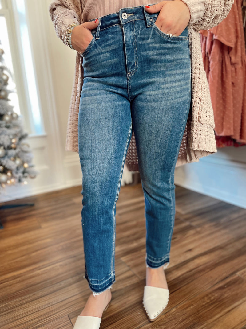Andie High Rise Crop Straight Jean