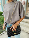 Dallas Distressed Oversized Top-Charcaol