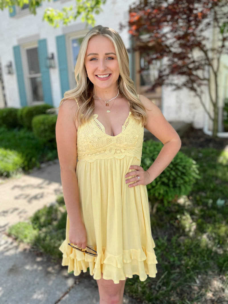 Needing Sunshine Crochet Dress