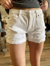 Avery Mid Rise Distressed Shorts