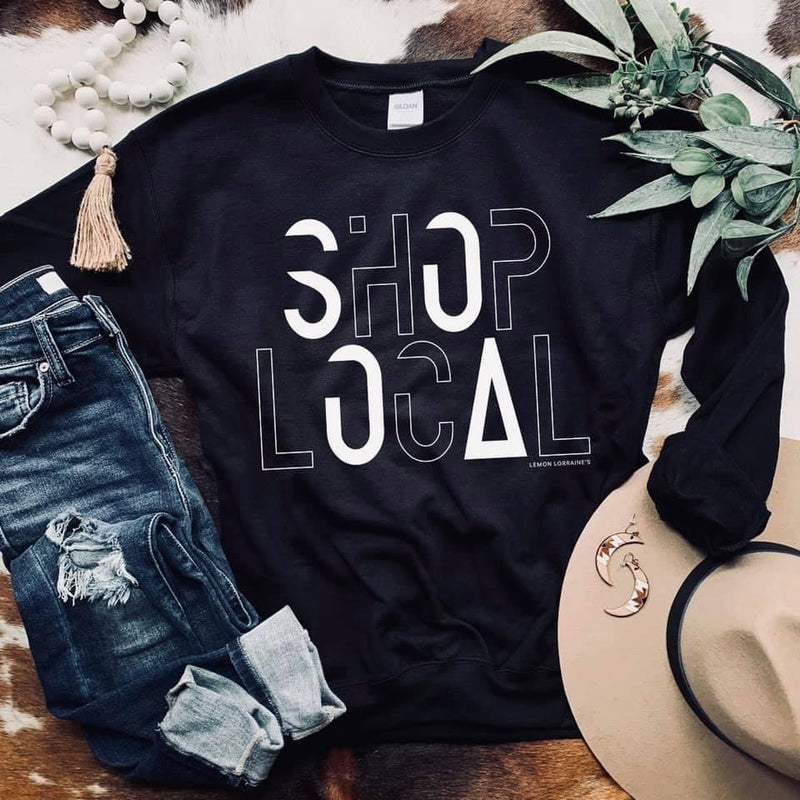 Shop Local Black Graphic Sweatshirt