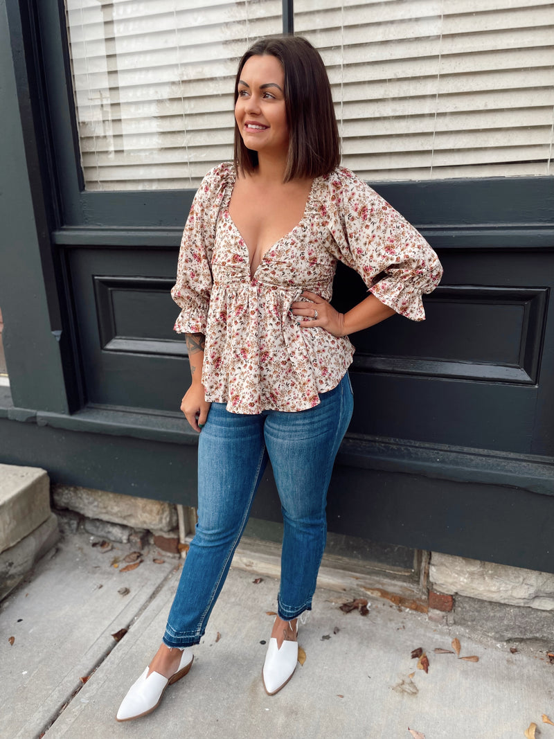 Halle Floral Print Top