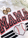 ZZZ MAMA Baseball Heart Tee