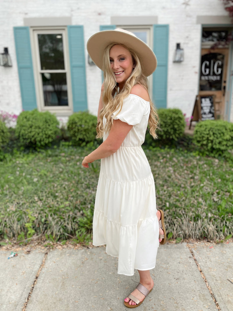 Round Trip Midi Dress-Lemon