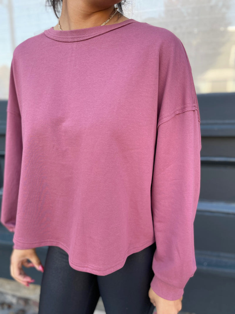 Shianne Ruched Back Top-Deep Rose