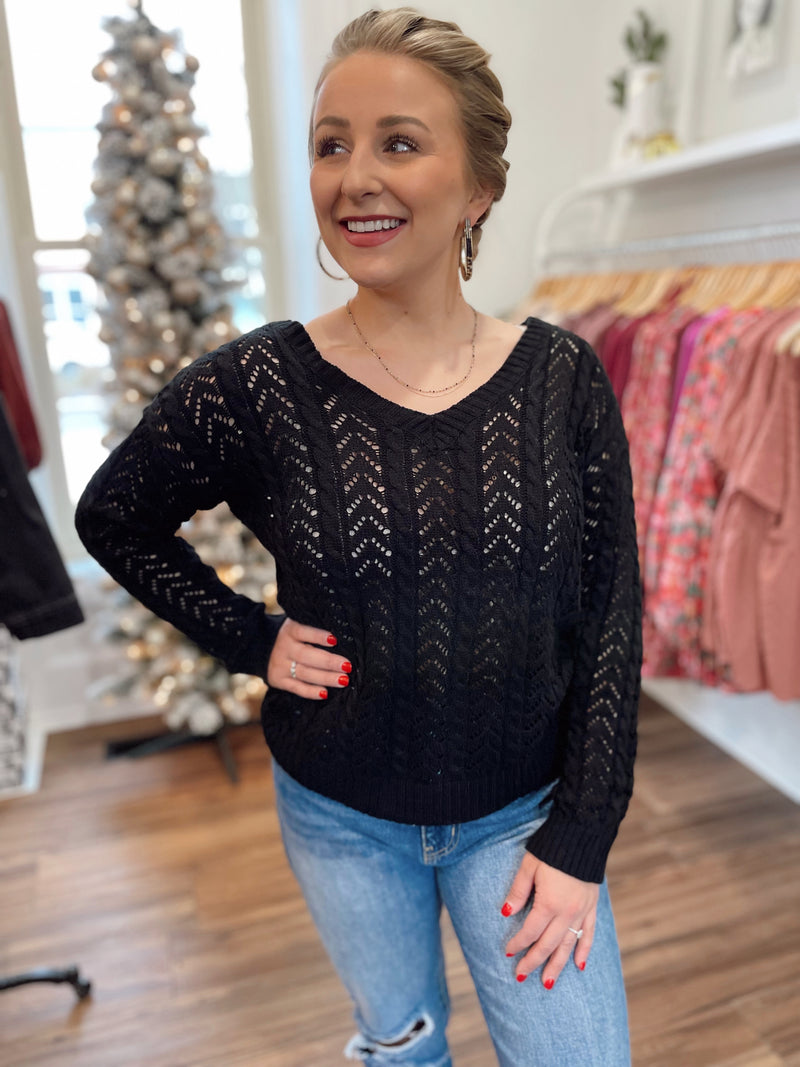 Jada Twist Back Top-Black