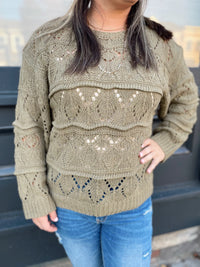 Randa Crochet Knit Sweater