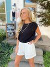 Lauryn Twill Shorts-Off White