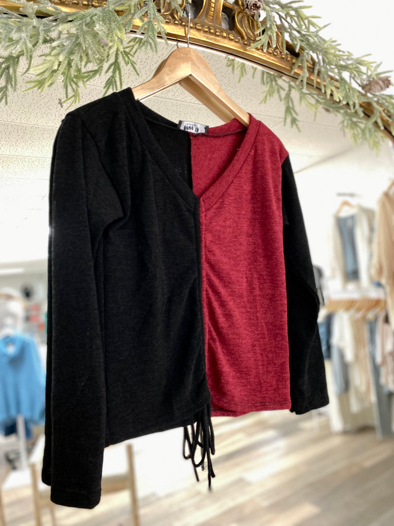 Pick A Side Top- Black