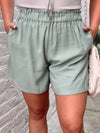 Danica A Line Basic Shorts-Sage