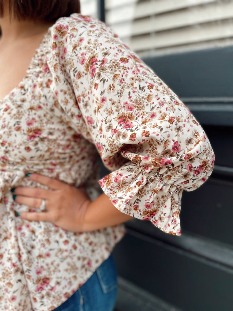 Halle Floral Print Top