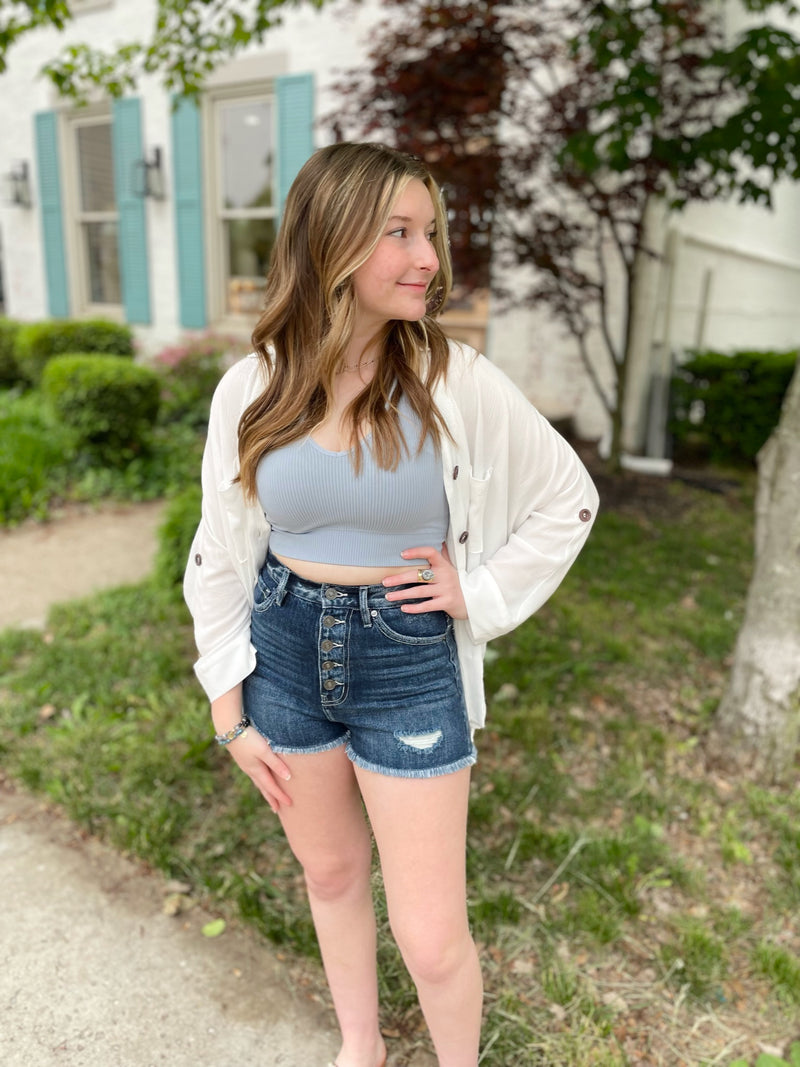 Need, Must, Want Button Up Top