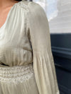Nicole Long Sleeve Satin Dress