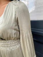 Nicole Long Sleeve Satin Dress