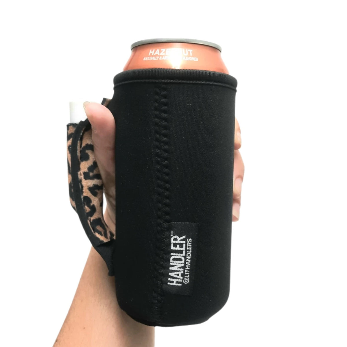 BLACK W/ LEOPARD 16OZ CAN HANDLER™