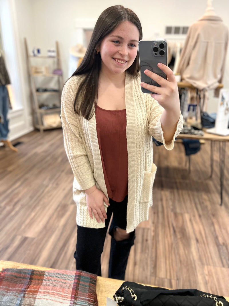 New You Waffle Cardigan