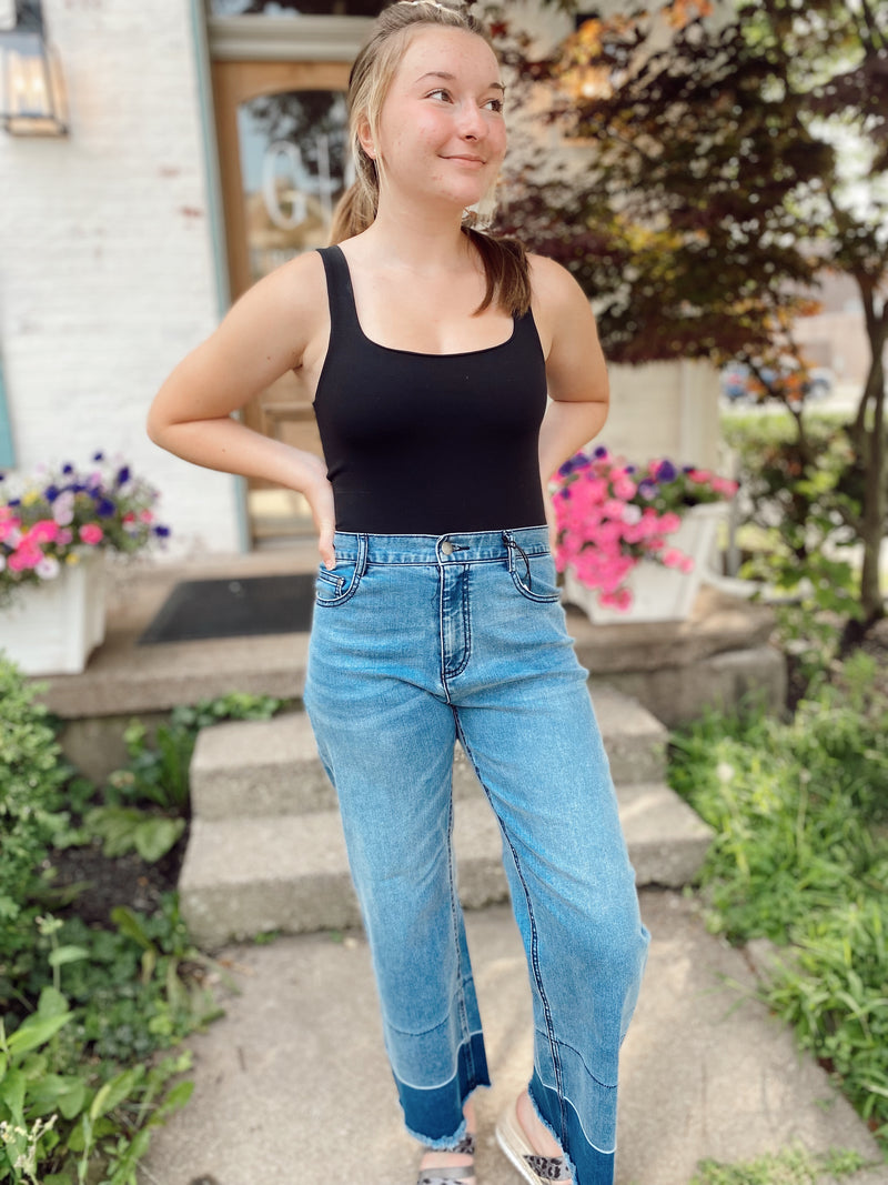 Carolina Wide Leg Crop Jeans
