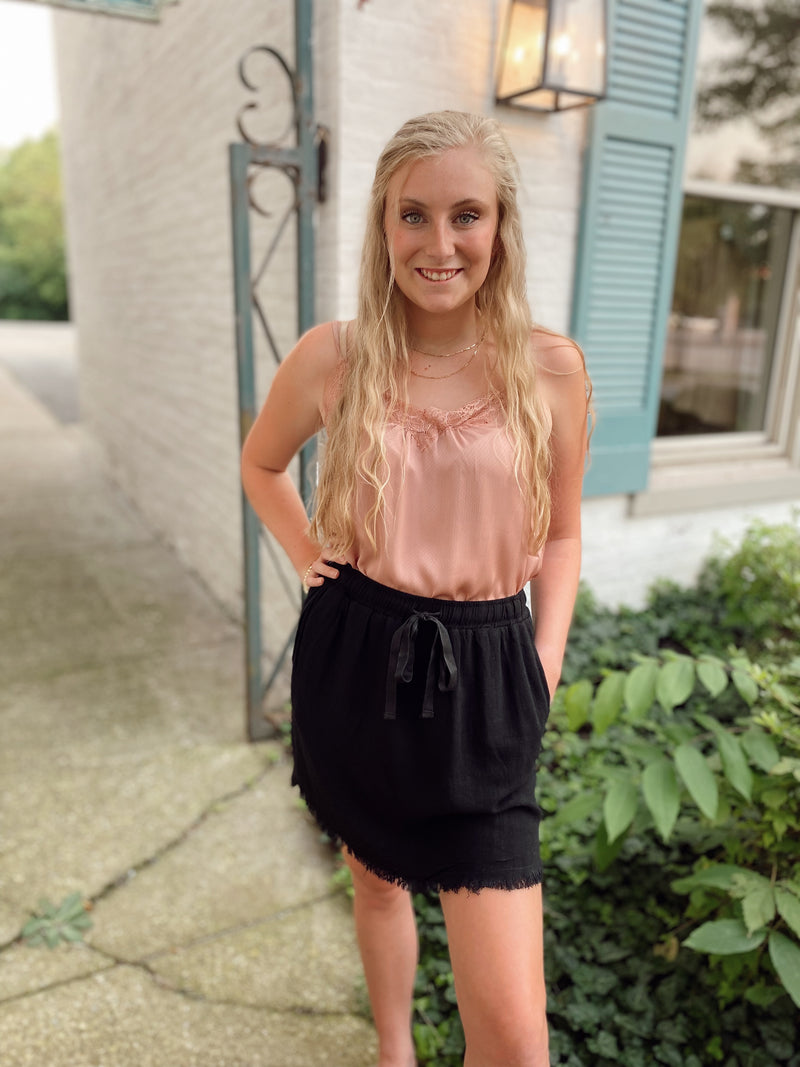 Celia Fringe Hem Skirt
